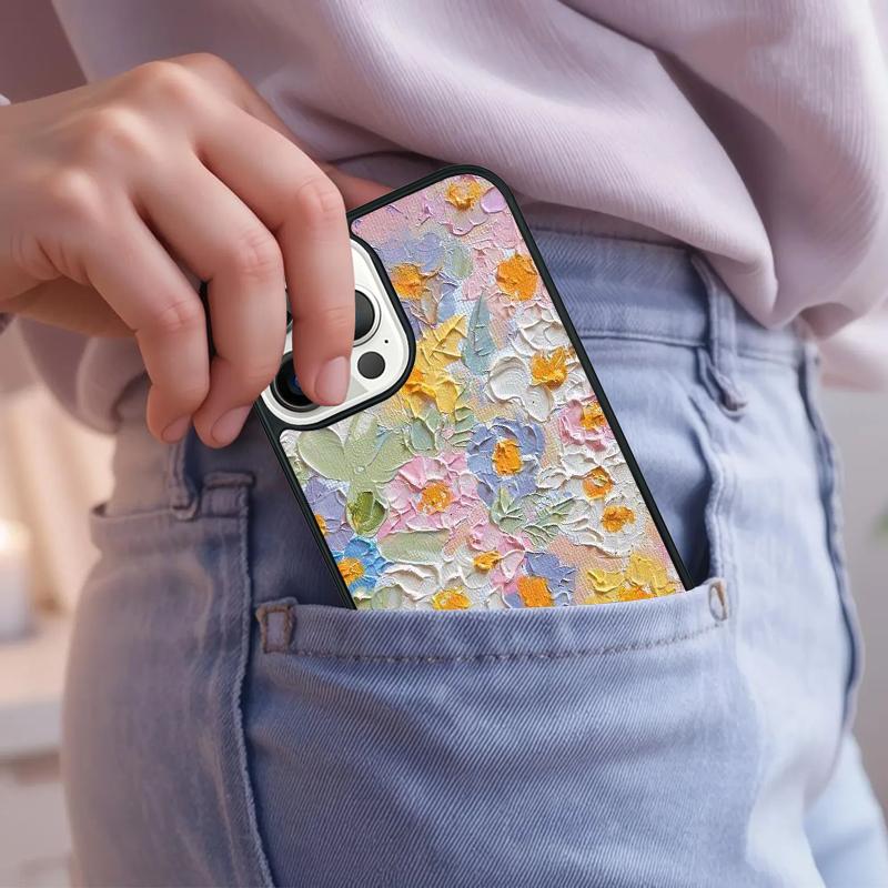 Retro Oil Painting Phone Case For iPhone 17 Air 15 16e 14 13 Pro Max Coque 12 11 Pro Max PLUS cover