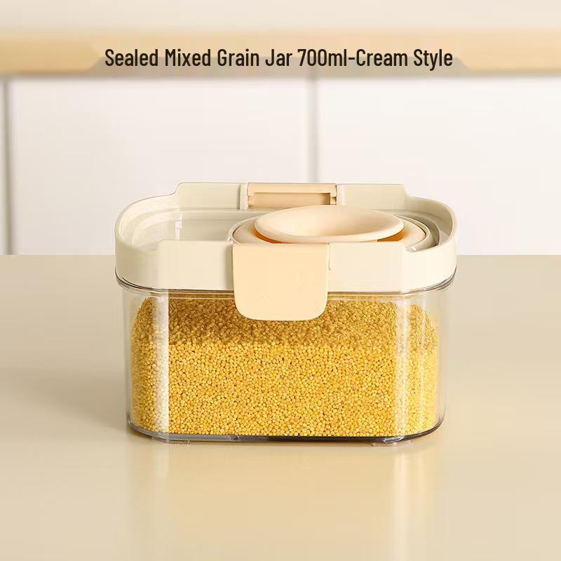 Transparent Food-Grade Five-Grain Cereal Storage Jar for Snacks & Tea Sealed Jar