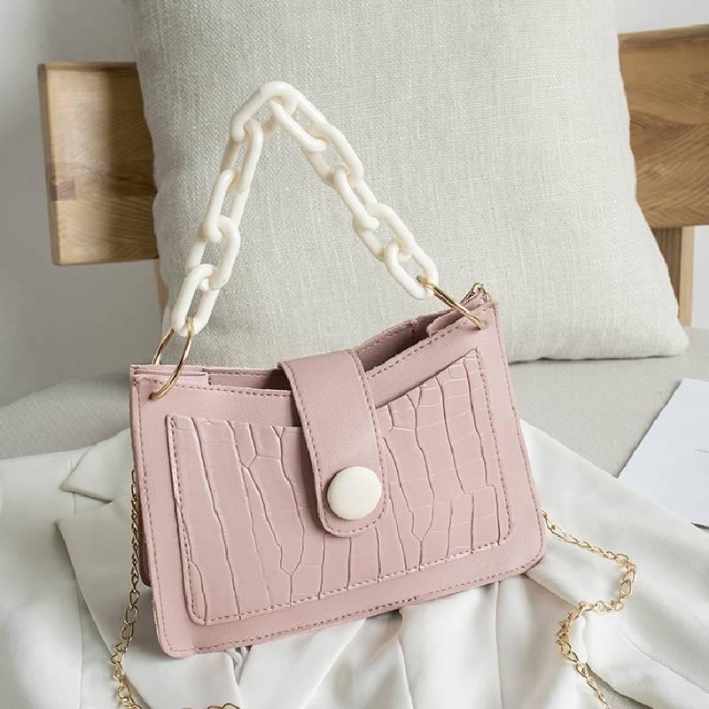 2021 Stone Texture Ladies Handbags Hobo Shoulder Bag Cross-border Trend Pu Material