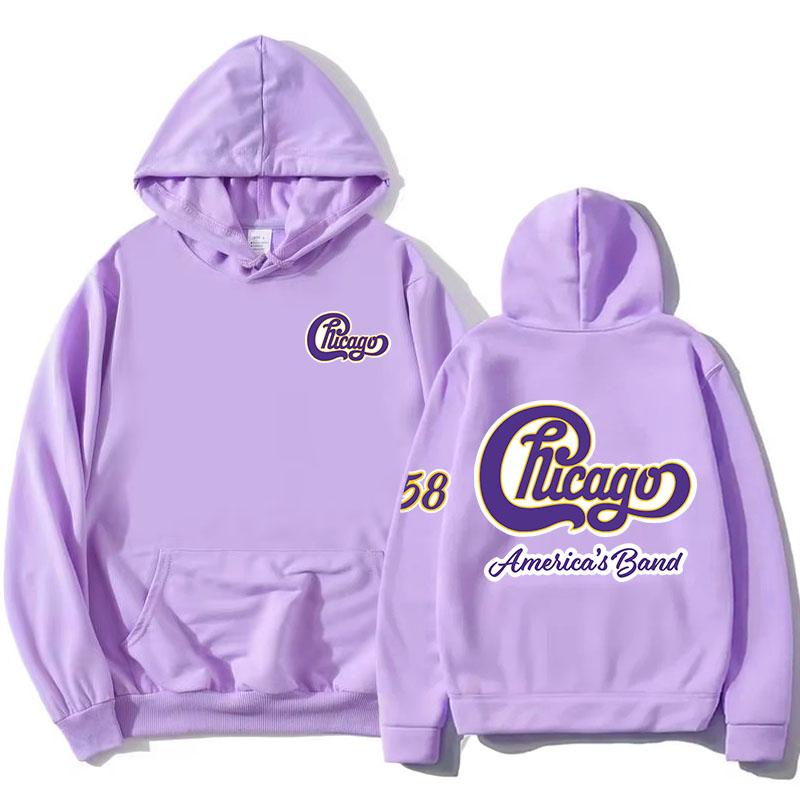 Chicago Americká Kapela Grafické Mikiny s Kapucí Dlouhý Rukáv Módní Mikiny s Kapucí Dámské Pánské Oblečení Streetwear Sudaderas Potisk Topů