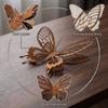 Rustic Metal Butterfly Wall Art Sculpture with Eight Wings Lightweight Decorative Hanging Ornament for Indoor Outdoor Display