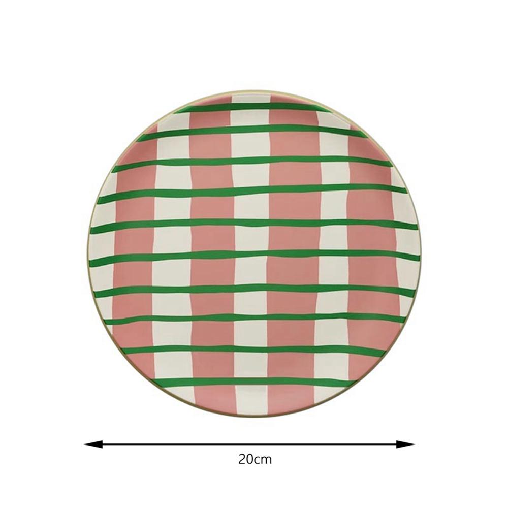 Natural Bamboo Fiber Plates Dinnerware Modern Creative Pattern Reusable Unbreakable Plates