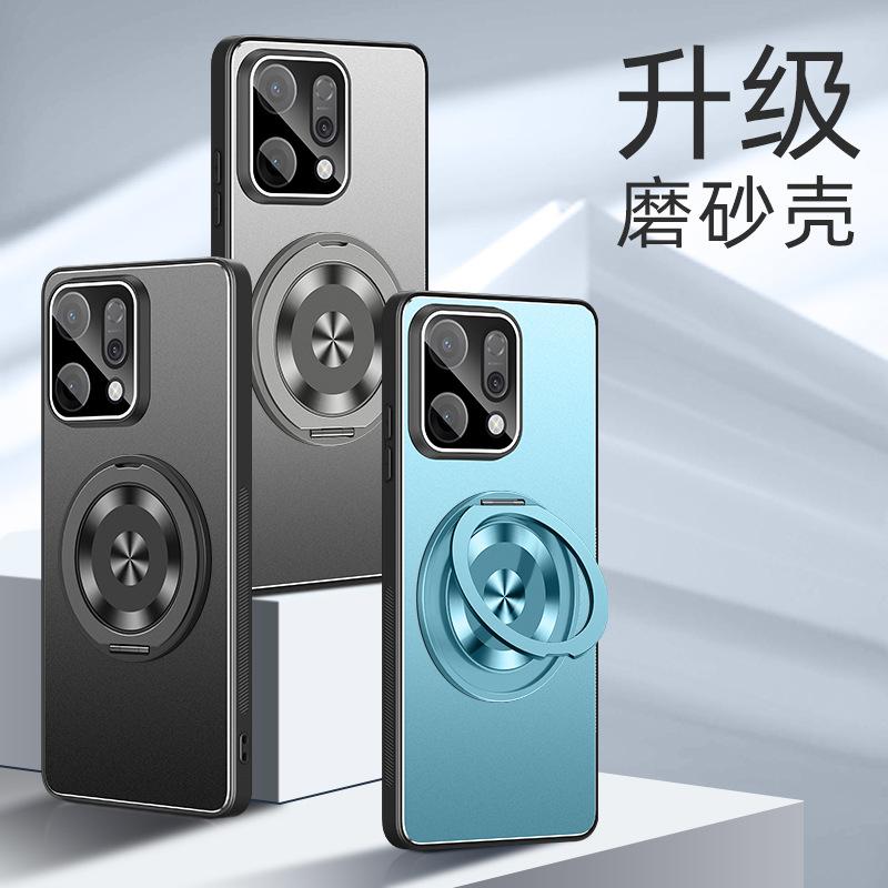OPPO Reno11 Golden Shield Mobile Phone Case Lens All-inclusive Reno11Pro Rotating Stand Protective Case Hard