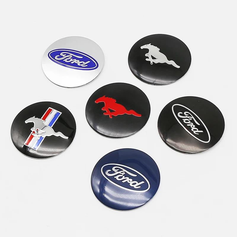 DEFY5 4pcs 56MM Car Wheel Center Hub Cap Badge Emblem Decal Wheel Sticker For Ford Focus Mondeo Ecosport Ranger Fiesta Kuga Mustang