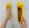 Fashion 41-43 Big Size Bowtie flat shoes woman round toe crystal glitter slip on loafers soft bottom bow ballet flats ladies OL shoes
