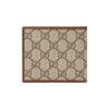 Gucci Presbyopia Logo Bifold Canvas with Leather Trim Card Holder Wallet Wallet Coin Purse Regular Men's Ebony/Brown