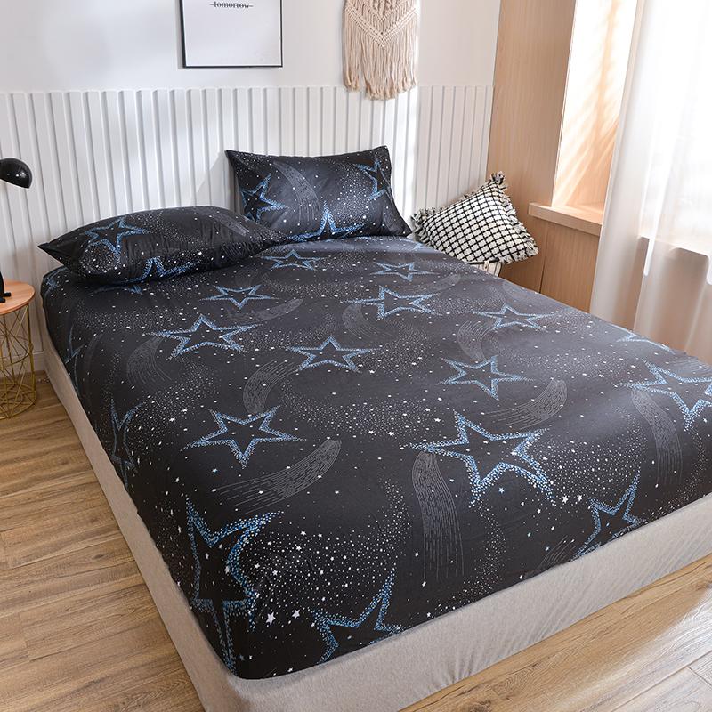 Fitted Sheet Printed Bed Linen Breathable Mattress Protector For Home Soft Bedsheet 90X200Cm Sabanas Para Cama (No Pillowcase)