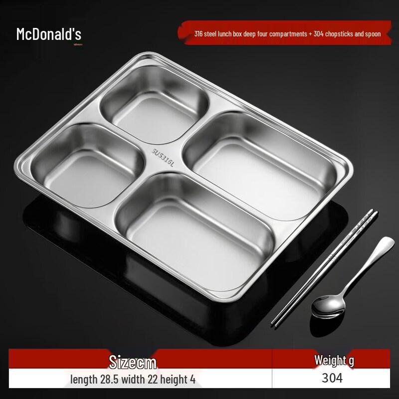ZISIZ Paper Divided Meal Tray