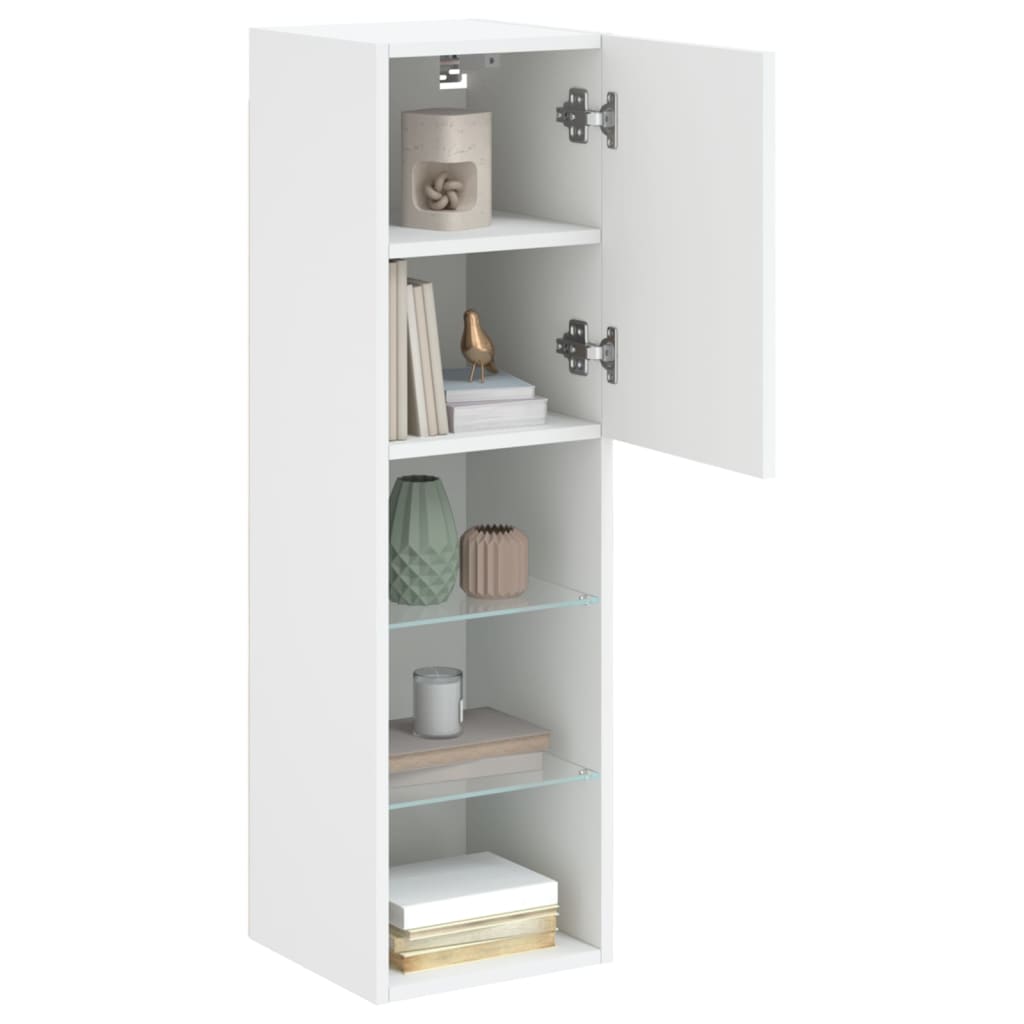 LED TV Stand In White 30.5 X 30 X 102 Cm