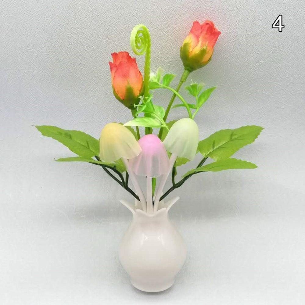 triangle LED Mushroom Night Lights Pomegranate Bottle Floral Lamp Colorful Little Night Light