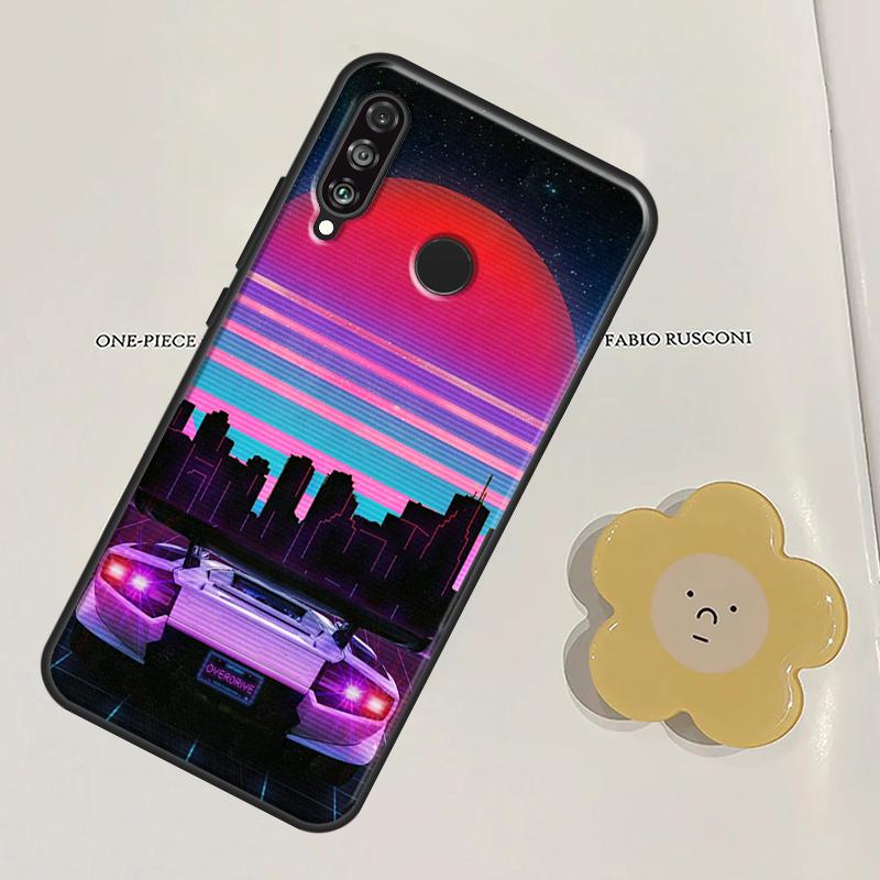 Neon Retrowave 80s Vintage Art For Huawei Nova 11 9 10 SE Y60 Y70 Y90 Y61 Y91 Nova 3i 7i 8i 11i P20 P40 Lite P30 Pro Case