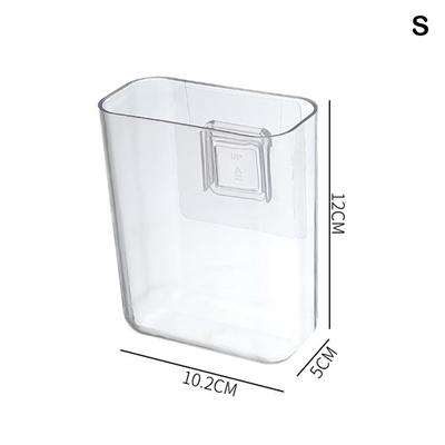 Transparent Wall Storage Box Wall-Mounted No Punch Bedside Racks Cosmetic Hanging Wall Mounted Organizer Storage Box