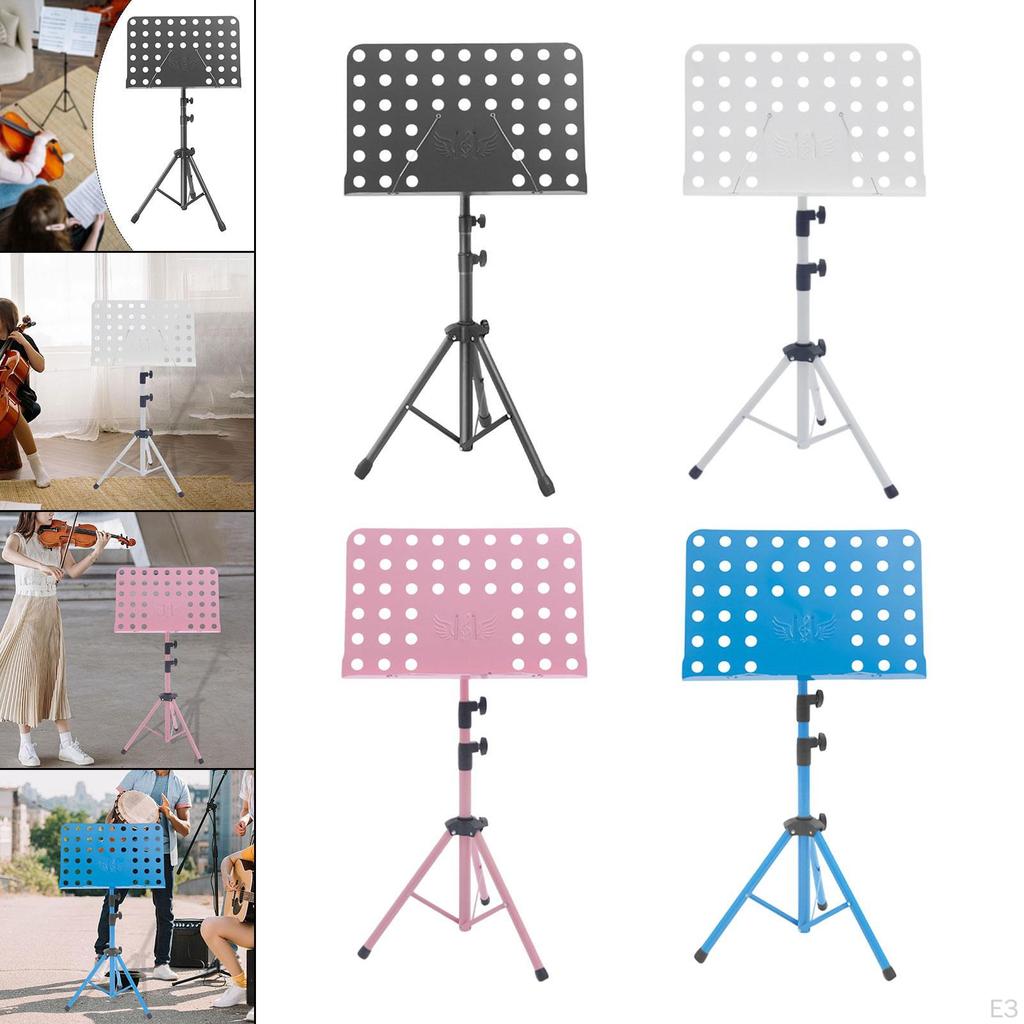 Music Sheet Stand, Adjustable Height Easy Setup Stable Note Holder Book Stand