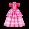 Vestito LED Luminoso per Bambina Ragazza Bambini Viola Verde Costume Cosplay Carnevale Festa di Compleanno Vestiti Costume di Halloween Abito da Ballo