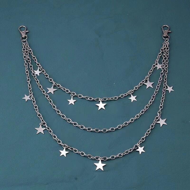 

Многослойная поясная цепочка «Звезды» - Европейские и американские многослойные украшения для джинсов Below 60cm