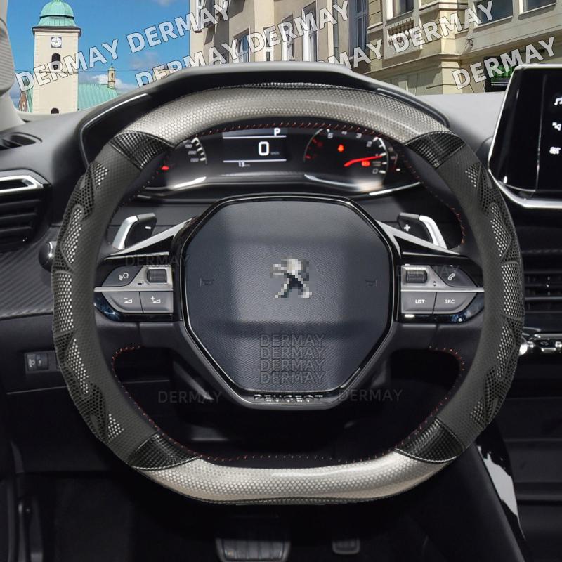 

для Peugeot 508 SW RXH Saloon GT I II 508L Автомобільний чохол на рульове колесо Силікагель PU шкіра протиковзка масажна авто B-Sliver
