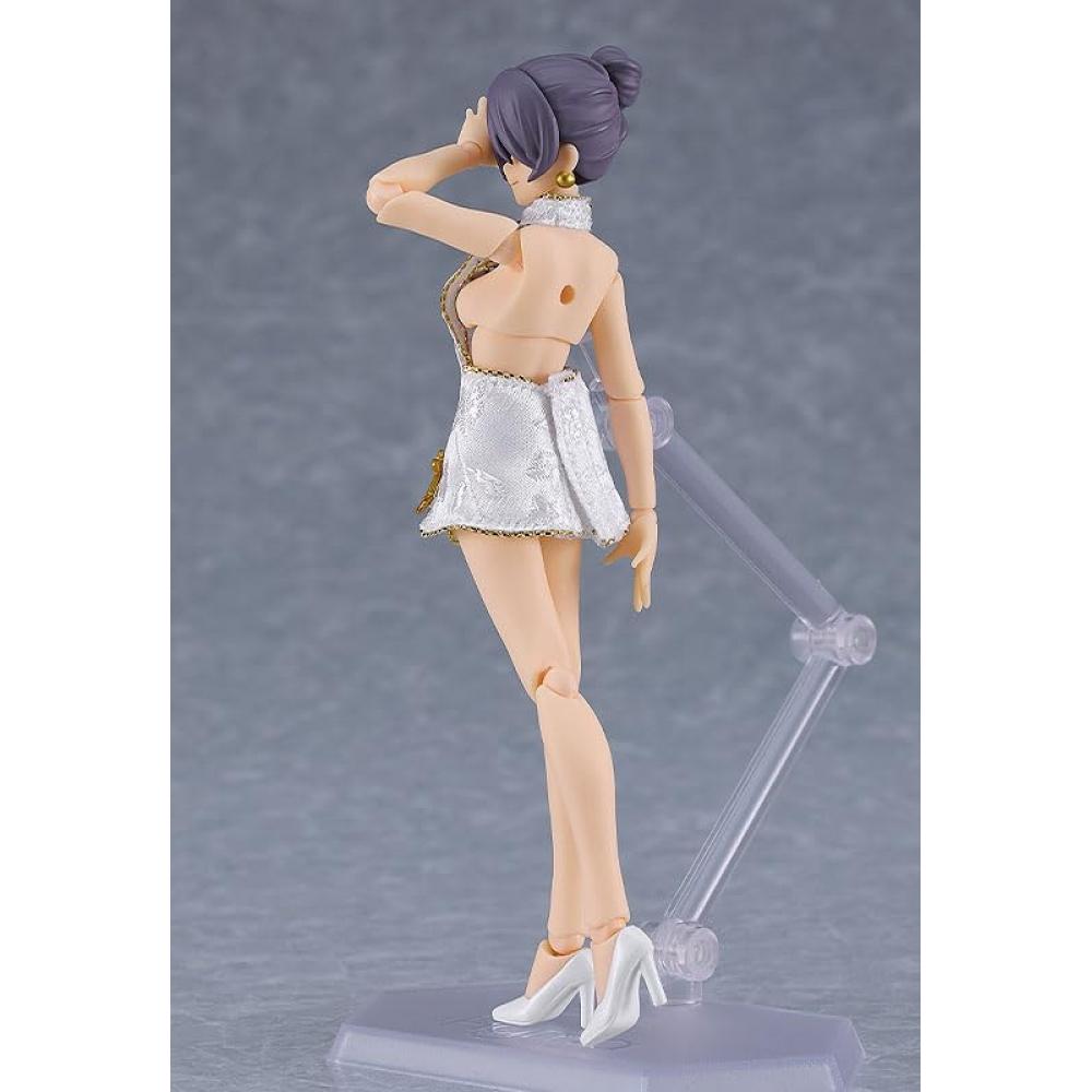 figma female body [Mika] with miniskirt China dress [white] non-scale plastic painted movable figure