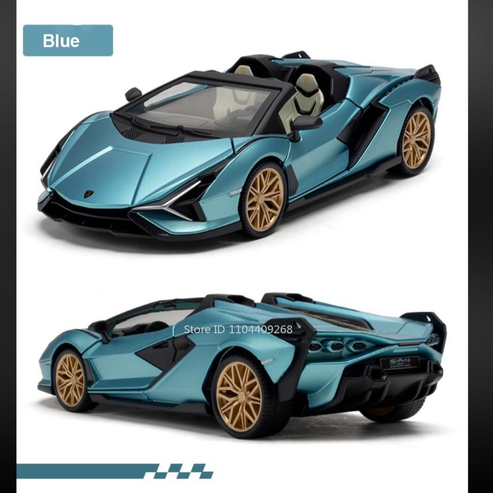 1:32 Sian Car Toy Model Doors Opened Metal Body Rubber Tires Models Alloy Roadster Acrylic Box Toys Collectible Item for Child