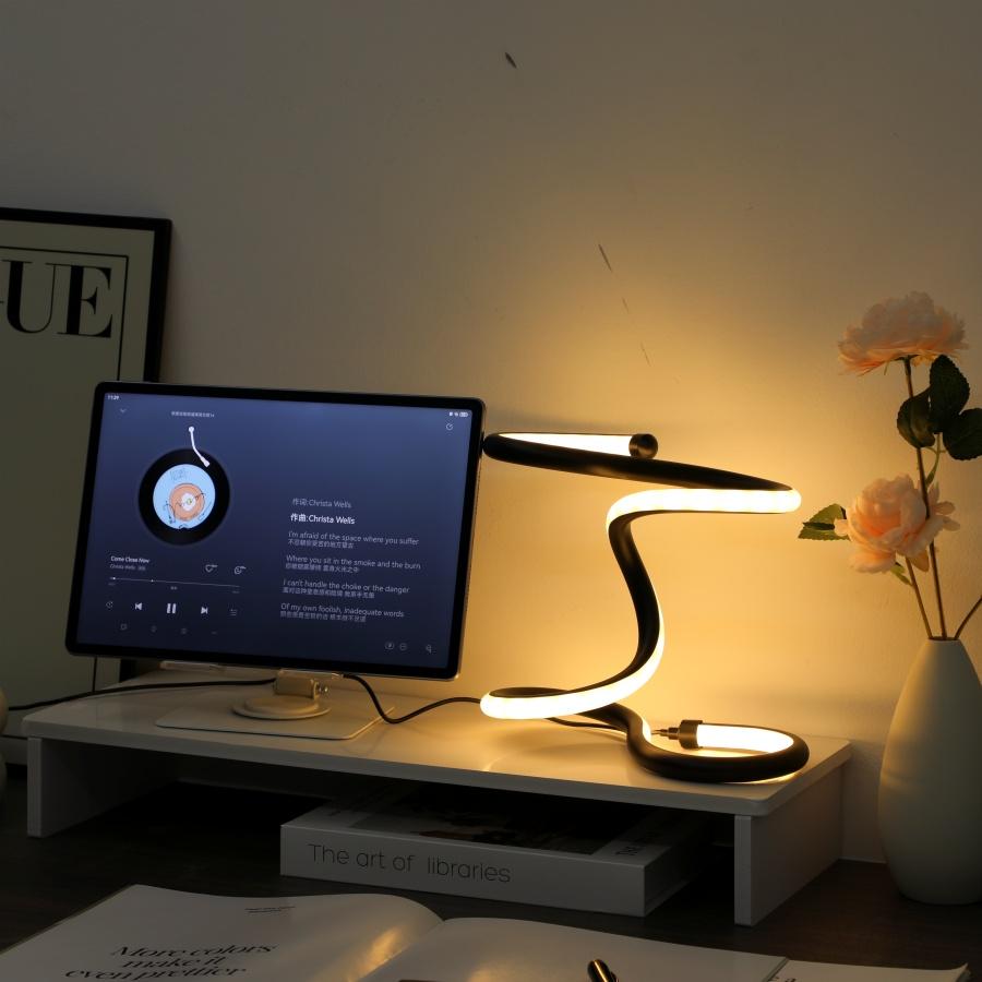 1PC Unique Design Desk Lamp with USB Power Supply - Three Color Lighting Options, Suitable for Bedroom, Study and Living Room De