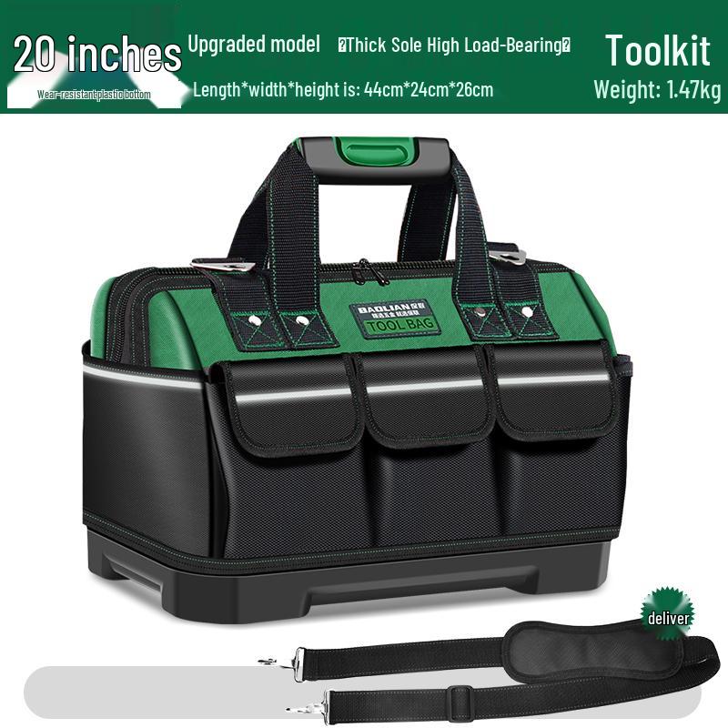 Große Multifunktionale Elektriker Werkzeugtasche: Wasserdichtes, verschleißfestes Segeltuch mit dickem Stoff für praktische Aufbewahrung und Pflege.