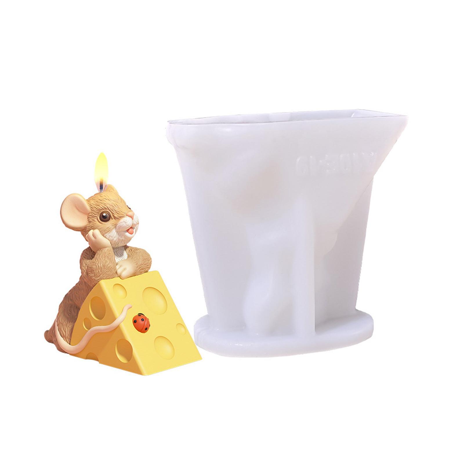 

Многоразовая силиконовая форма для мыши, сыра, кукурузы, свечи для выпечки, поделок из смолы и украшений для детской вечеринки, для ежедневного использования B