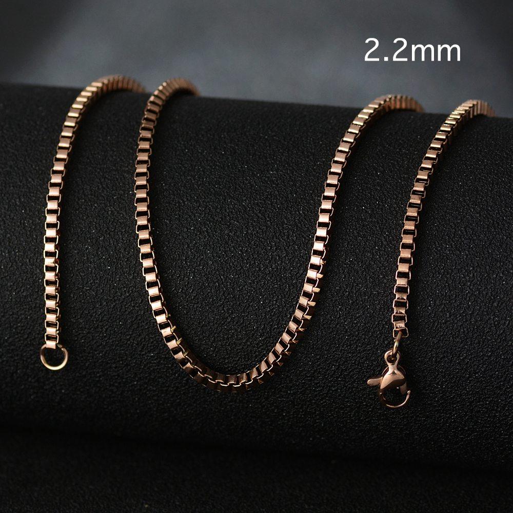50cm Nuova Moda Catena in Acciaio Inossidabile 1,2-3mm Colore Argento Oro Rosa Collana Gioielli Placcatura Sottovuoto Accessori Choker Collare