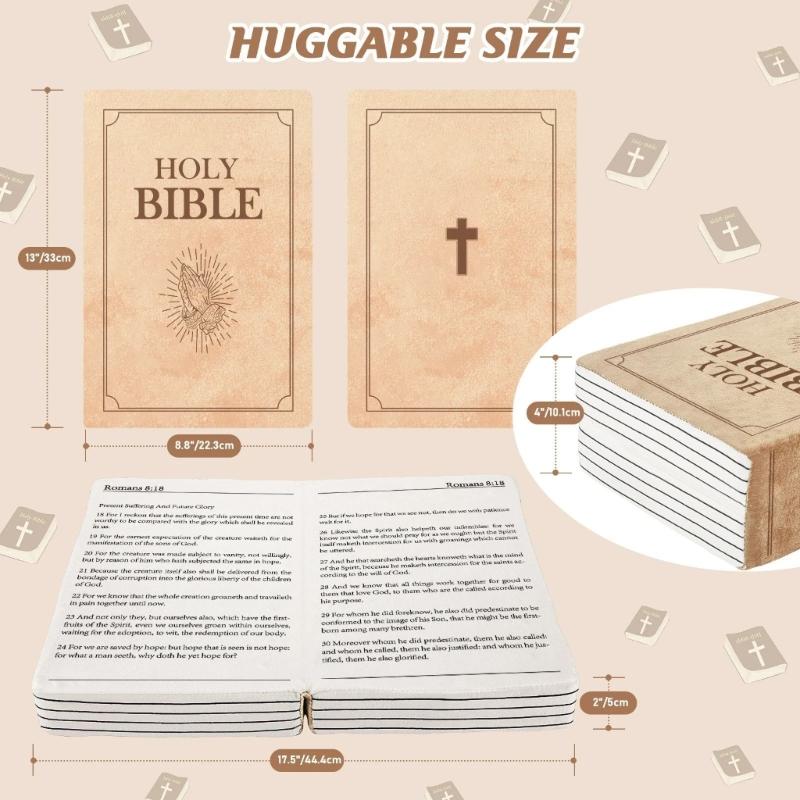Cute Bible Plushes Pillow Soft Religious Keepsakes Portability Comfortable Cushions For Travel Home Church Decorations