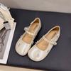 2025 New Korean Version Flat-soled Single Shoes Women's Versatile Casual Mary Jane Shoes Breathable Butterfly Soft-soled Grandma Shoes Tide