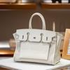 Cross-border first-layer cowhide canvas Shaffy thread oblique needle craft pair bag king platinum 30/35 genuine leather handbag