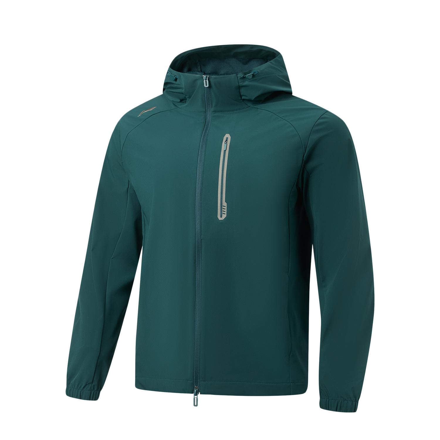 

Li-Ning Fitness Series Hooded Logo Letter Zipper Windbreaker Men outerwear AFDW995-9 3XL