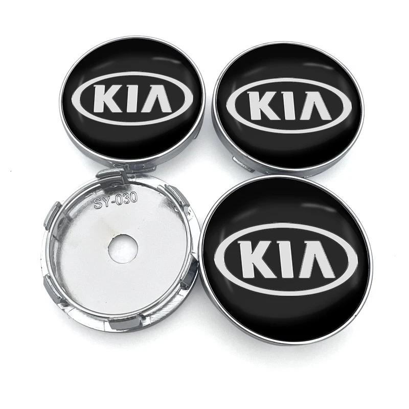 

2026 Hot Car Sticker 4PCS Auto Wheel Center Hub Tyre Vehicles Caps Cover Rim Sticker Badge For KIA Rio Ceed Sportage Cerato Soul чёрный