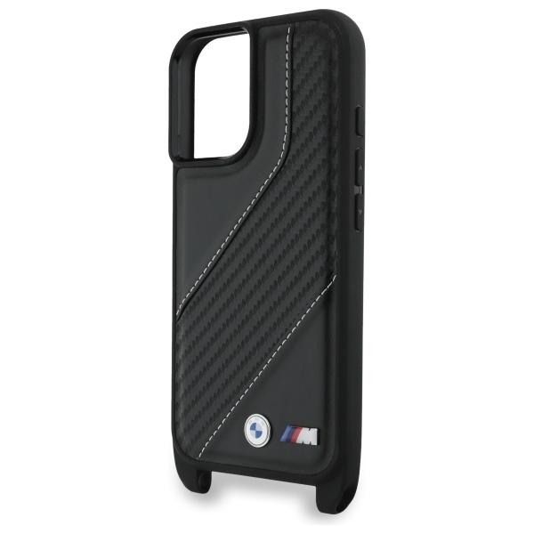Bmw Bmhcp16S23Pscck Iphone 16 6.1       Czarny/Black Hardcase M Edition Carbon Stripe & Strap