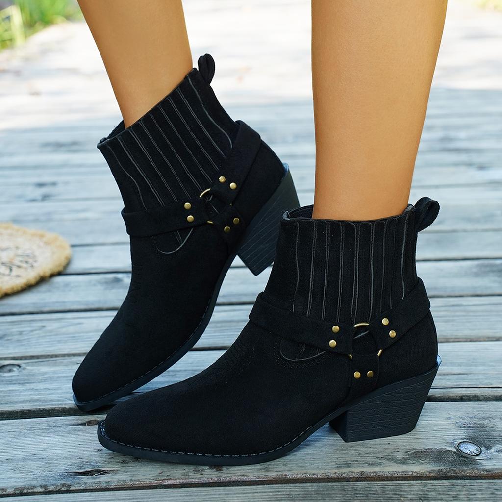 Women Ankle Boots Luxury High Quality Dress Shoes Women Outdoor Elegant High Heels Shoes Designer Chelsea Boots Women