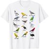 Colorful Birds Species Biology Types Bird Identification T-Shirt