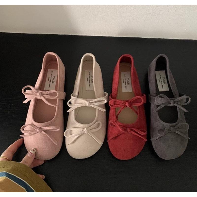 Fashion New Women's Fashion Autumn Butterfly-knot Women Mary Jane Shoes Comfort Soft Sole Flats Ladies Casual Dress Ballerina Footwear