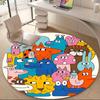 1pc Animal Zoo Office Round Area Rug, Indoor Mat Suitable ForOffice, Under Office Chairs Bedroom Living Room Home Decor, Room Decot206