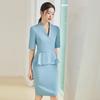 Elegant Women's Summer Skirt Suit for Beauty Salon Receptionists - Professional Goddess Style Workwear
