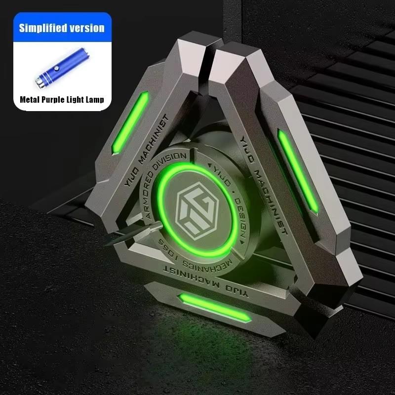 Luminous Metal Silent Portable Hand Gyro Fidget Spinner Adults EDC Toy Stress ADHD Anxiety Relief Cool Trendy Gift