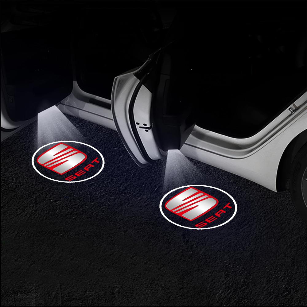 For Seat FR Altea Tarraco Leon Ibiza Arosa Ateca Cordoba Exeo Toledo Car HD Projector Lamp Car Door Welcome Light LED Decoration Ibz023