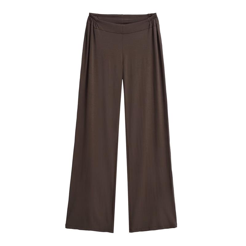 V-Waist Wide-Leg Casual Pants for Women - Summer Comfort Yoga and Lounge Wear