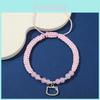 Hello Kitty Heartshaped Crystal Beaded Bracelet With Magnetic Clasp For Womens Friendship Jewelry