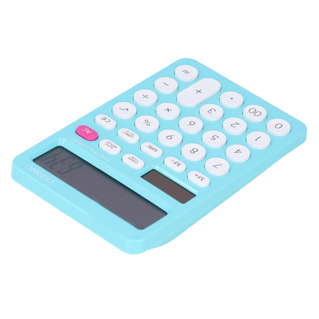 Solar Calculator Solar Battery Dual Power Supply Business Type Candies Color Office Calculator for Student