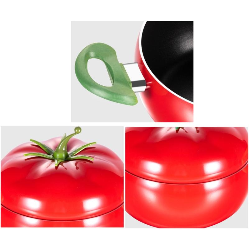 KX4B Fruit Tomato Stockpot Frying Pan Cooking Pot Saucepan Induction Cooker Aluminum