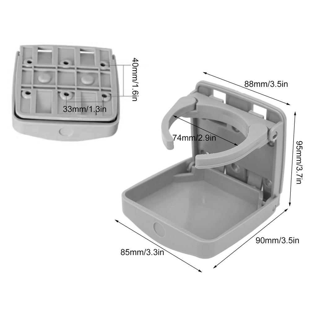 Soraz Foldable Car Cup Holder, Convenient Storage Space Saver, Easy to Clean Car Drink