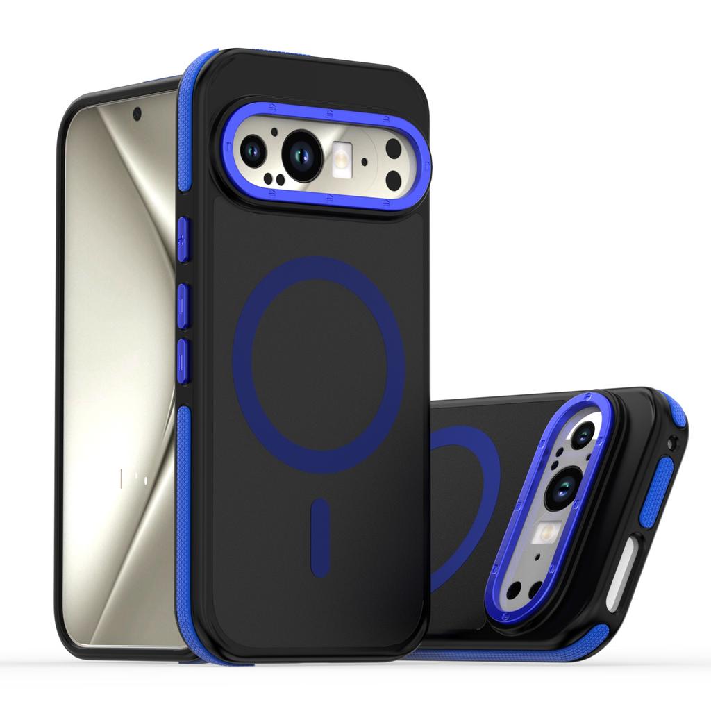 Applicable to Google Pixel9Pro Xuncai mobile phone case electroplated transparent Pixel9 magnetic suction bracket anti-drop protective cover