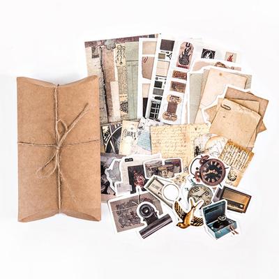 Retro Scrapbook Samolepky Dekorativní Vintage Scrapbookingové Samolepky pro Journaling Fotoalbum 30