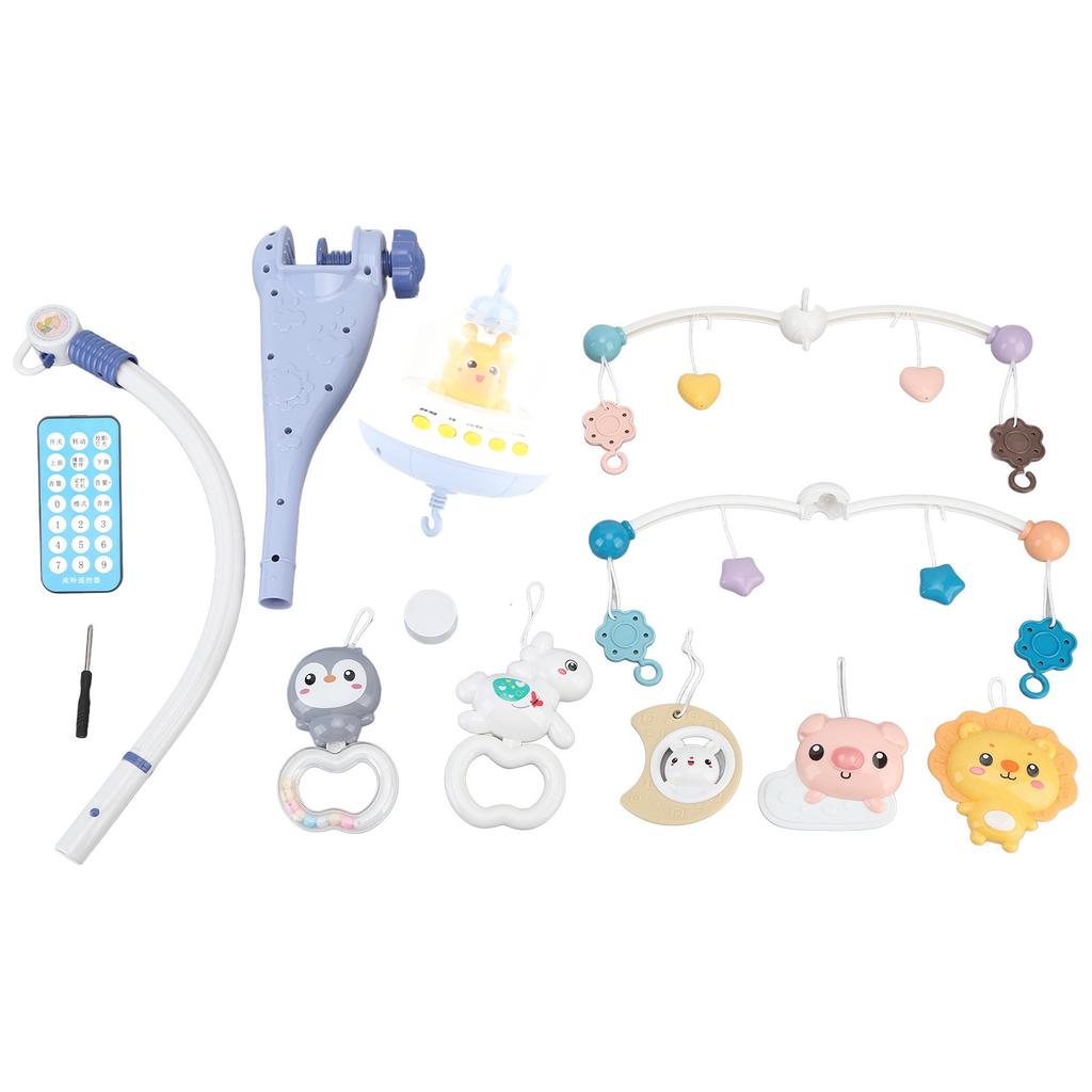 Baby Mobile Hanging Rotating Animals Night Lights Relaxing Music Baby Plastic Mobile with Projector