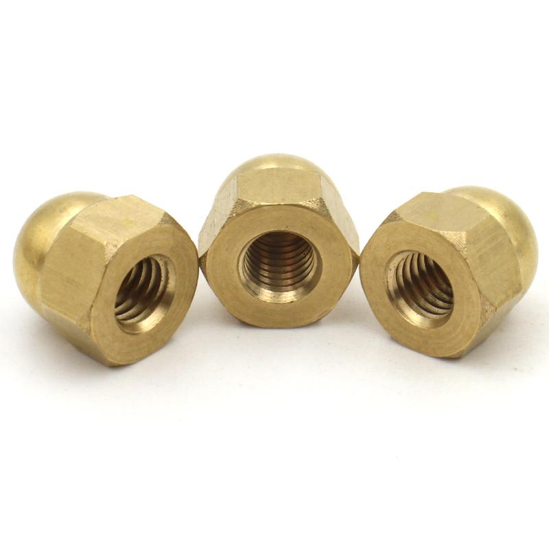 1-20pcs Cover Semicircle Acorn Nut M3 M4 M5 M6 M8 M10 M12 M14 M16 M18 M20 DIN1587 Decorative Dome Head Protection Brass Cap Nuts