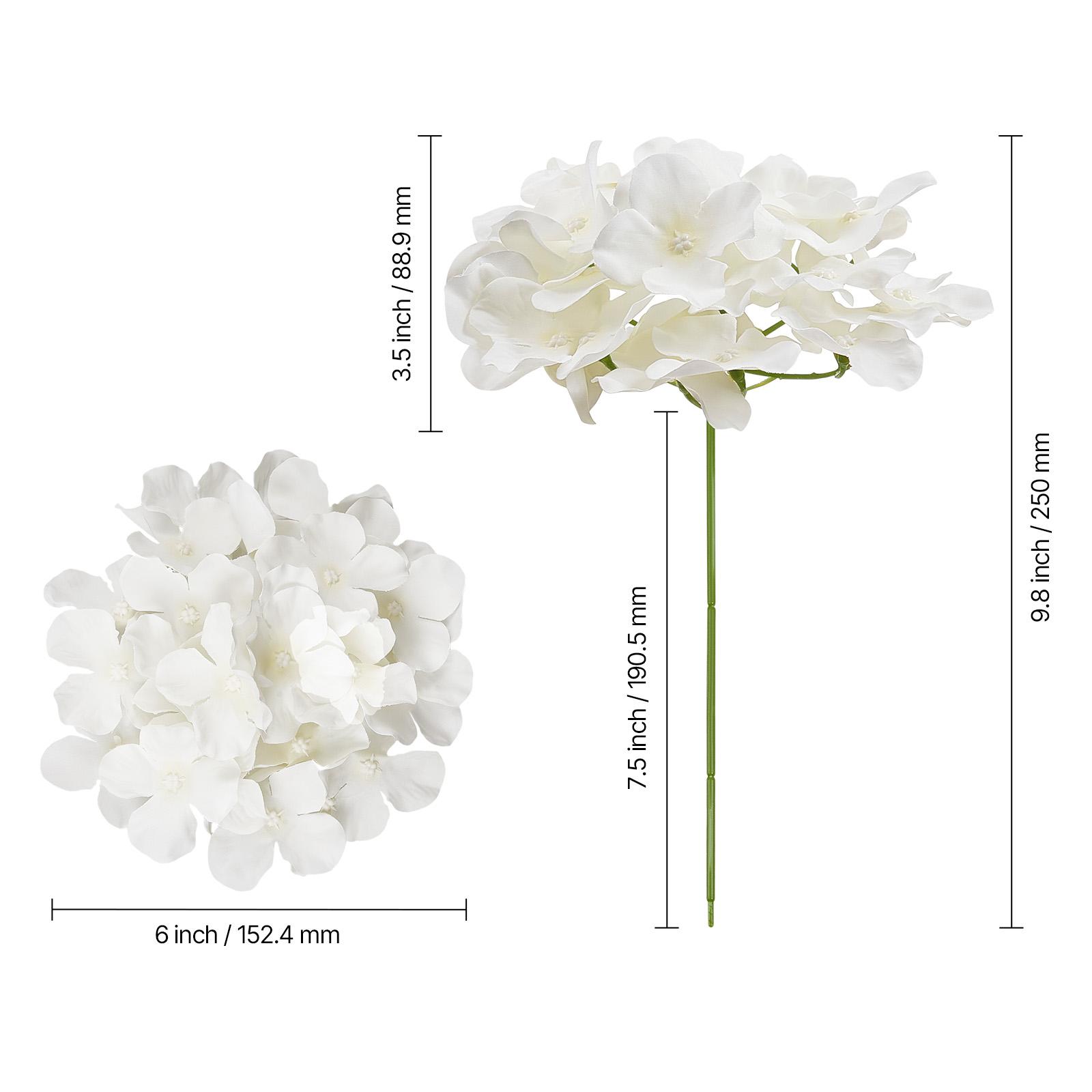 

SucceBuy Artificial Flowers Real Looking White Silk Fake Hydrangea Bulk Faux Bridal Shower with Stem for DIY Wedding Bouquets 65pcs белый