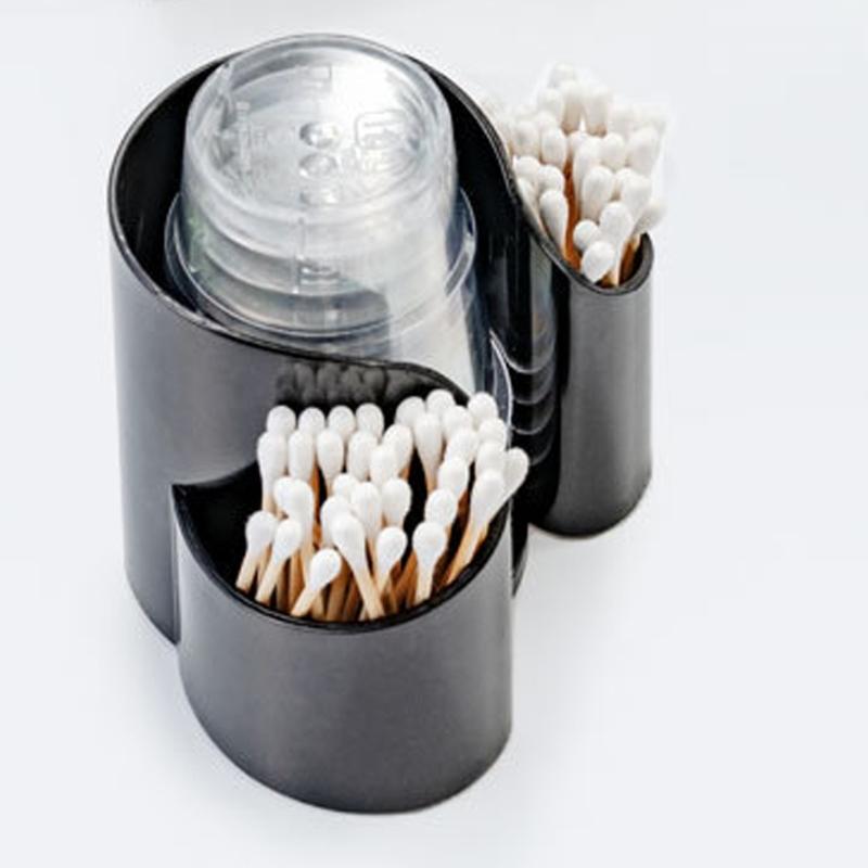 Space Saving Countertop Organiser For Cotton Swabs Floss Dispensing Bathroom Essential Storage Container